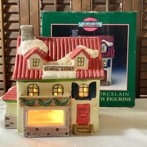 Porcelain General Store with Figurine